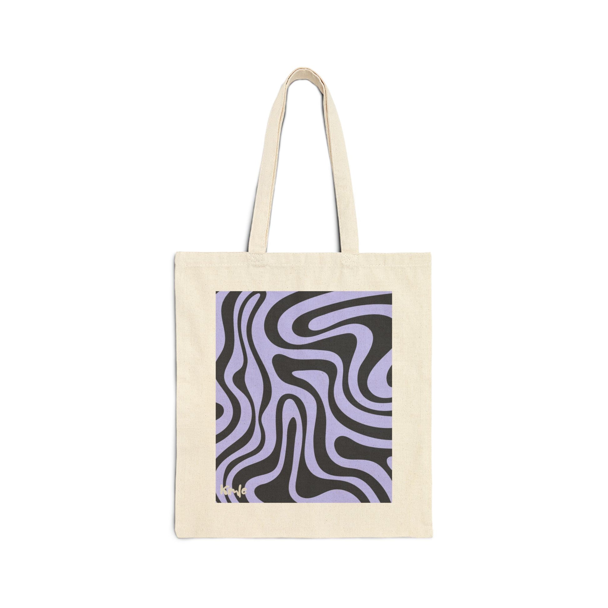 Abstract Wave Cotton Tote Bag